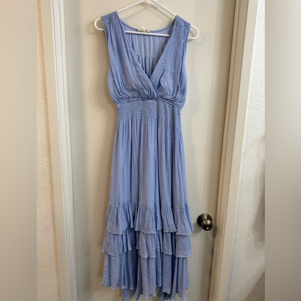 eesome maxi ruffle dress size small